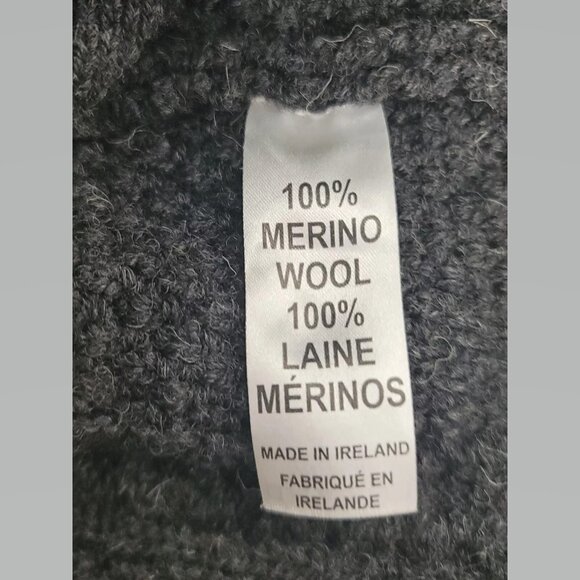 Inis Craft Mens Sz XL Ireland Cable Knit Fisherman Merino Wool Pullover Sweater - Picture 7 of 8